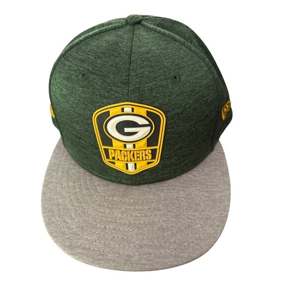 Green Bay Packers New Era 9FIFTY Snapback Cap NFL Logo Green/Gray - Picture 1 of 7